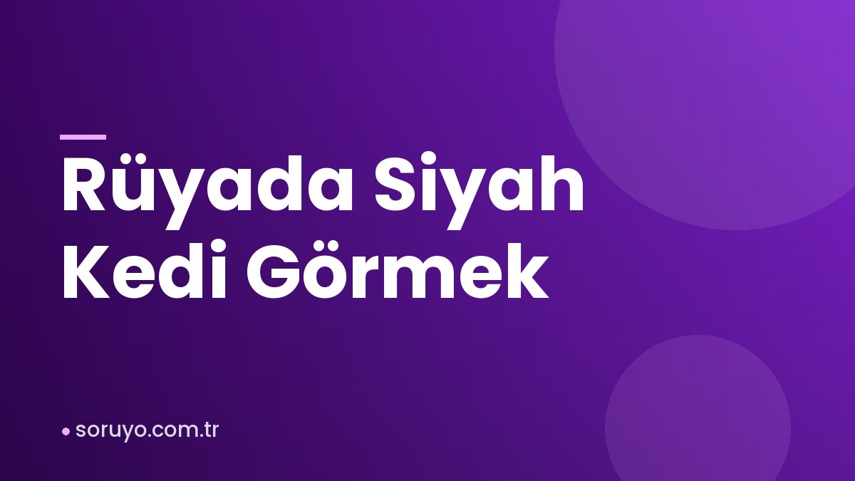 Rüyada Siyah Kedi Görmek